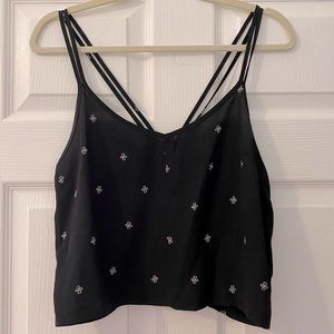 Urban Outfitters Boho Strappy Black Crop Top